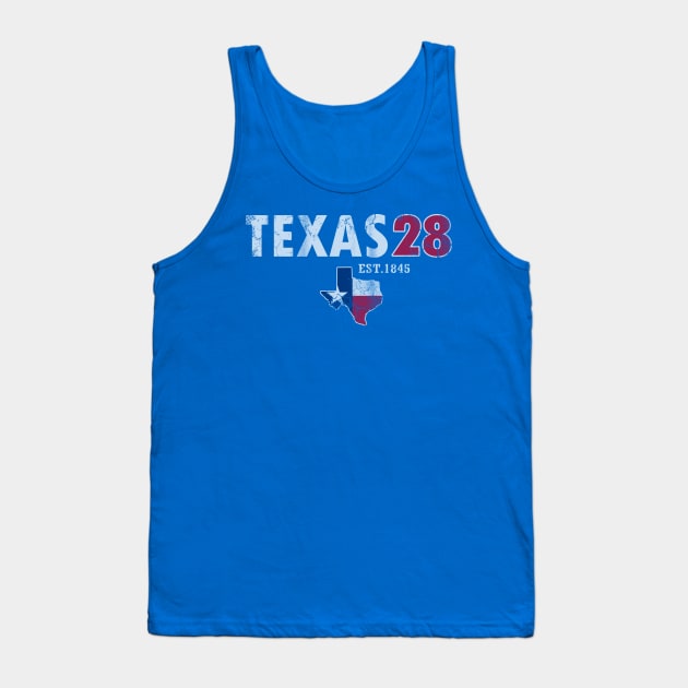 Texas 28th State 1845 Vintage Texan Tank Top by E